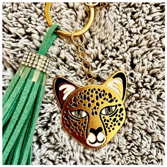 Hobby Lobby Accessories Leopard Cheetah With Green Faux Suede